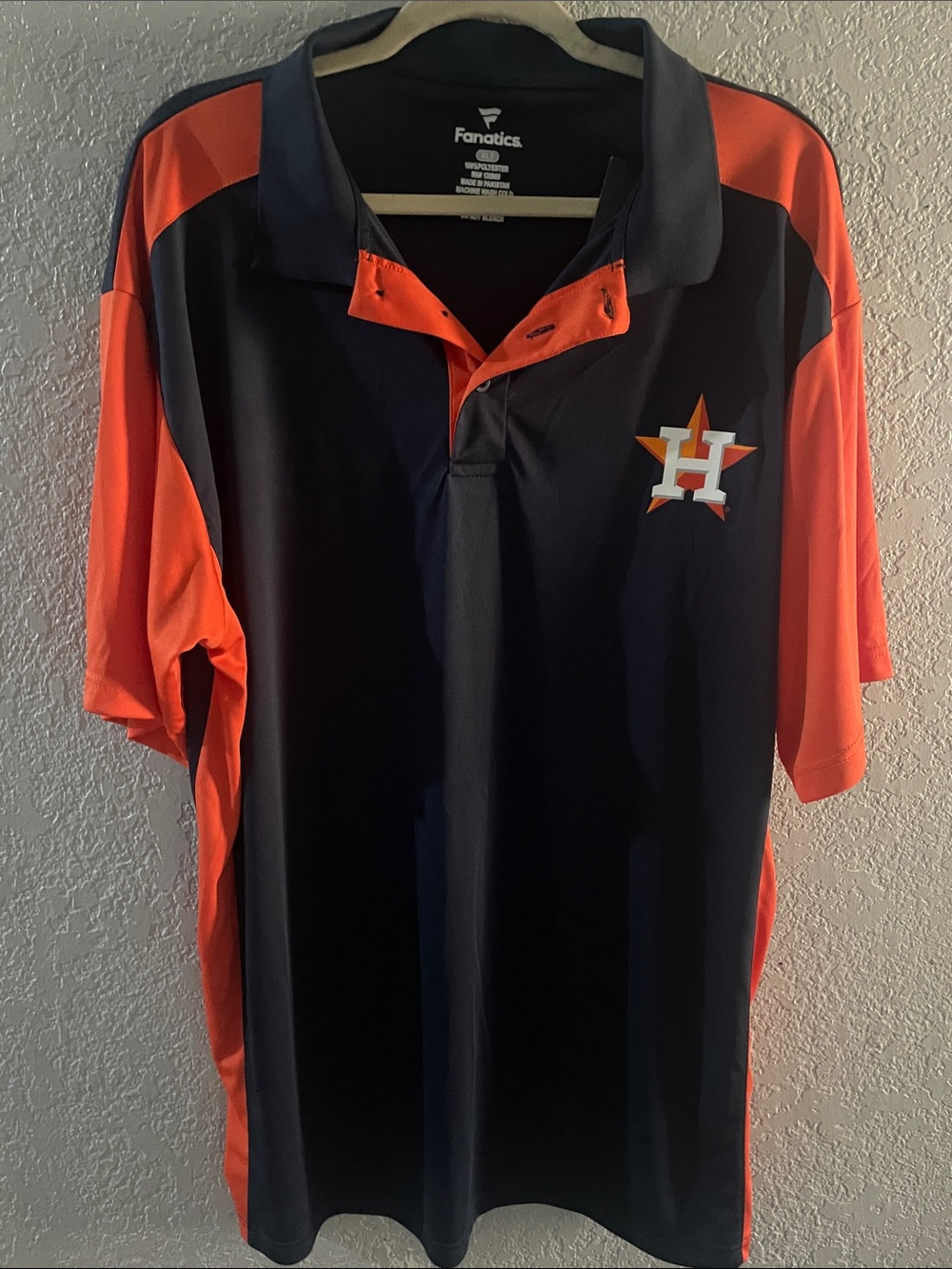 Fanatics Houston Astros Navy and Orange Polo with Team Emblem